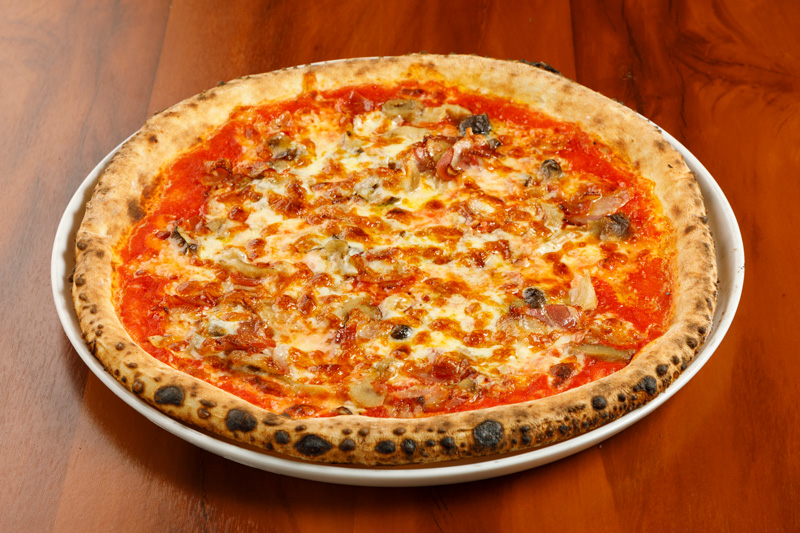 木の子と特製ベーコンの木こり風ピッツァ<span>Pizza Boscaiola with Mushrooms and Bacon</span>